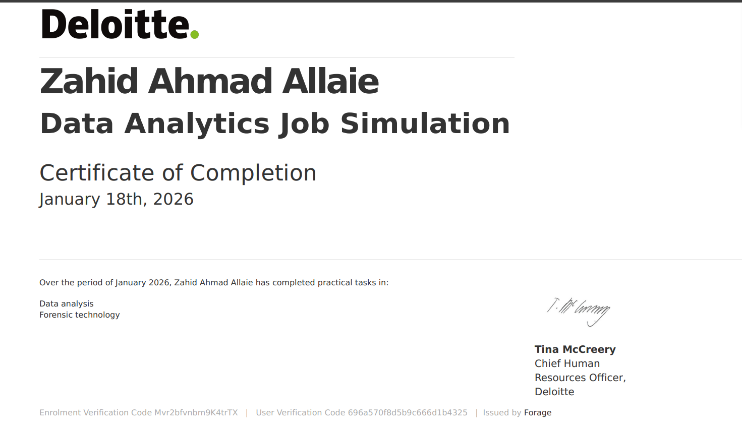 Internship Certificate